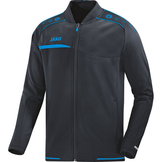 Afbeeldingen van JAKO Clubjas Prestige antraciet/JAKO blauw (6858/21) - SALE